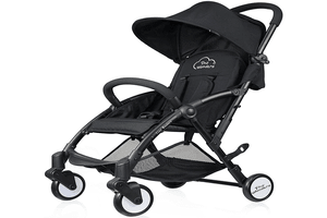Tiny Wonders Black Lightweight Compact Baby Stroller